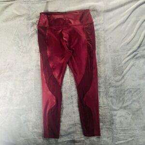 Fabletics Motion 360 Contour Merlot‎ Leggings Textured Panel High Rise